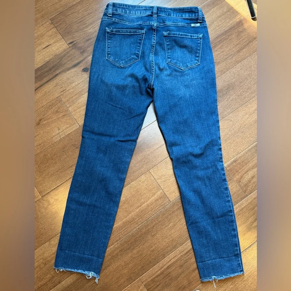 KANCAN Stylish Blue Distressed Women's Jeans